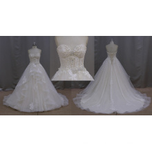 A-ligne perlé robes de mariée de mariée 2016